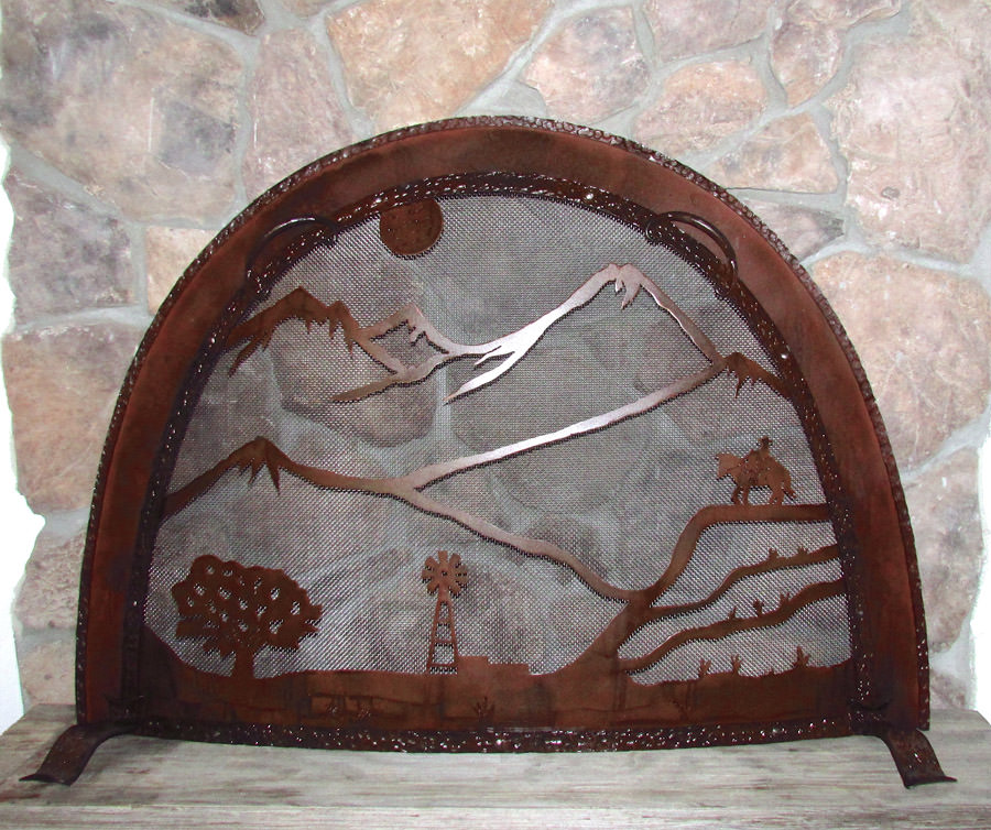 Wildwest Fireplace Screen