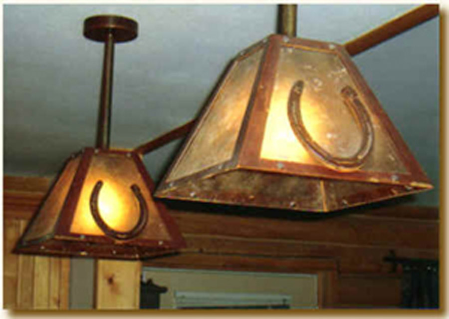 Ceiling Mounts Pendants Frontier Iron Works Horseshoe Pendant
