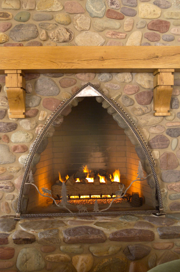 Mountain Wilderness Fireplace Screen