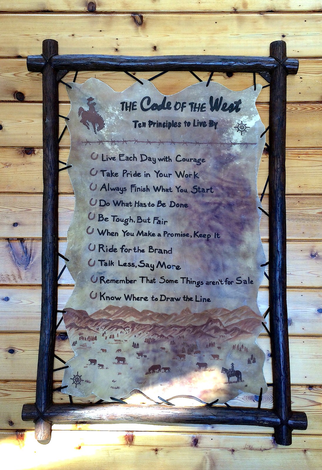 Code Of The West Sign